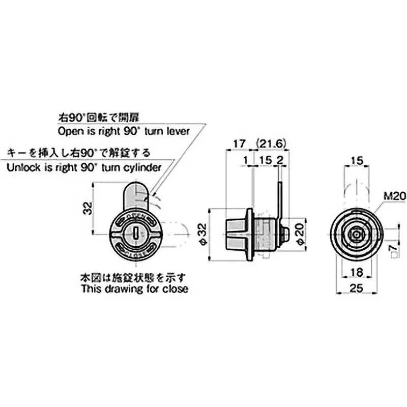 TAKIGEN Plastic Lever Handle Black 25 g 6 mm Panel Thickness, CP-417-1