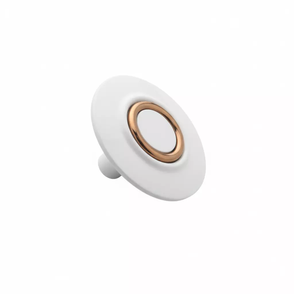 Altitude Drawer Knob Standard Size Metal Body White/RG Finish for Home & Office Furniture, 1428