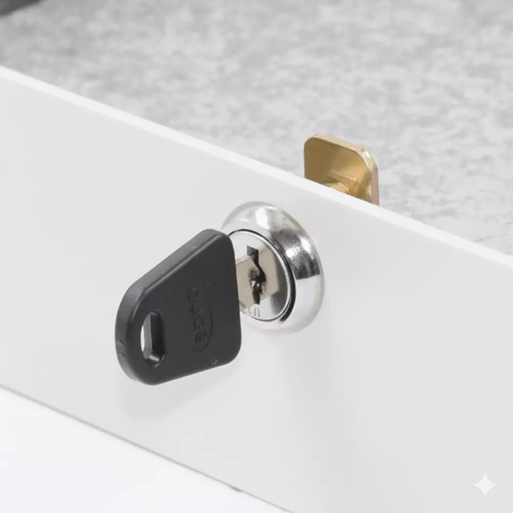 Ebco Single Safe Drawer Mini With Felt Mat White Texture Finish, Size 360 x 270 x 60 mm, SMD-SM1 (Set of 2)