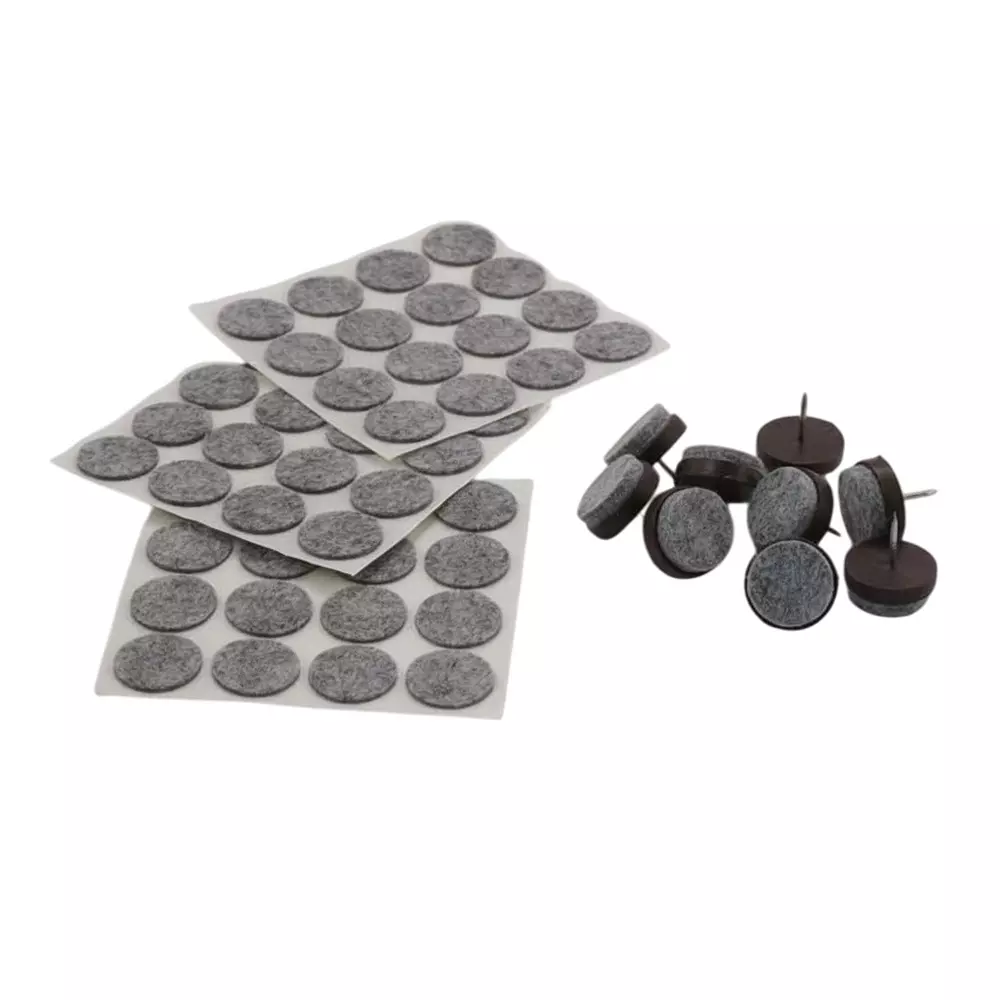 Ebco Furn Felt With Pin in Loose Packaging, Grey Finish, Size 22 mm, FF22P (Pack of 100)