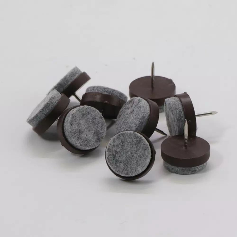 Ebco Furn Felt With Pin in Loose Packaging, Grey Finish, Size 22 mm, FF22P (Pack of 100)