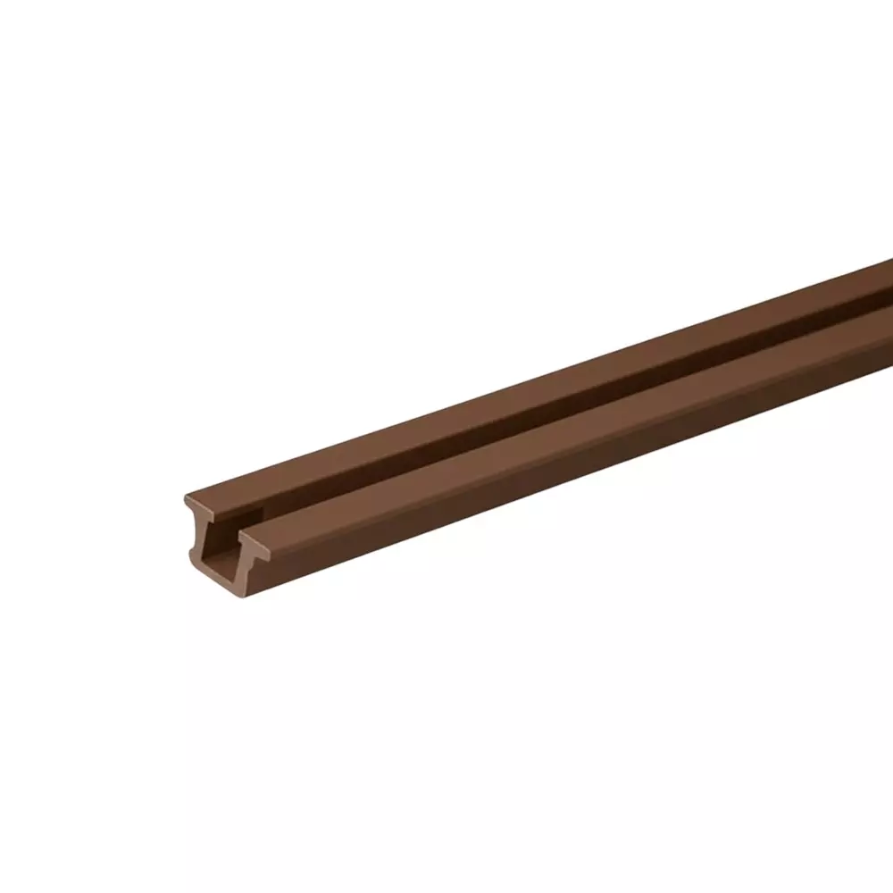 Ebco Plastic Rail Brown Finish and Length 2.44 m for Sliding Cabinet Shutter Fitting, SCFP-1-2
