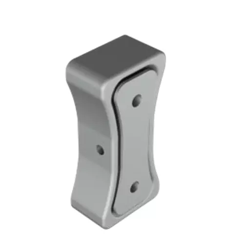 Ebco End Connector Set Silver Finish Die Cast Metal Body for Pole Shelving System, PPDS-ECS