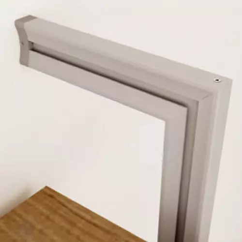 Ebco End Connector Set Silver Finish Die Cast Metal Body for Pole Shelving System, PPDS-ECS