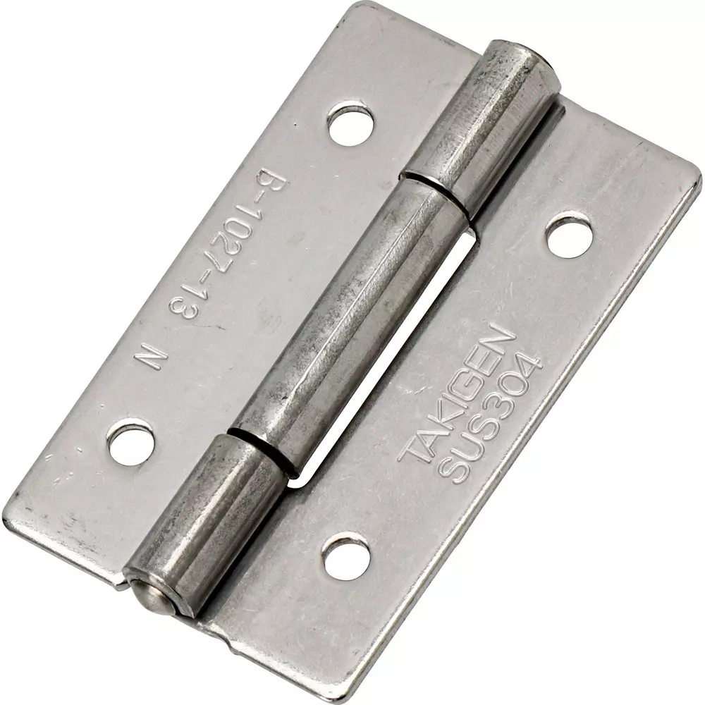 TAKIGEN Standard Type Flat Hinge Perforated Mirror buffing Finish 1.5 mm Wall Thickness, B-1027-13