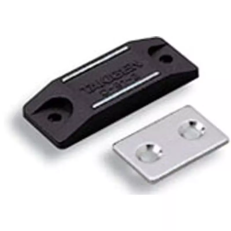 TAKIGEN Thin Magnet Catch (L1 = 43) Ferrite & Cold Rolled Steel Plate (SPCC), C-91-3-Black