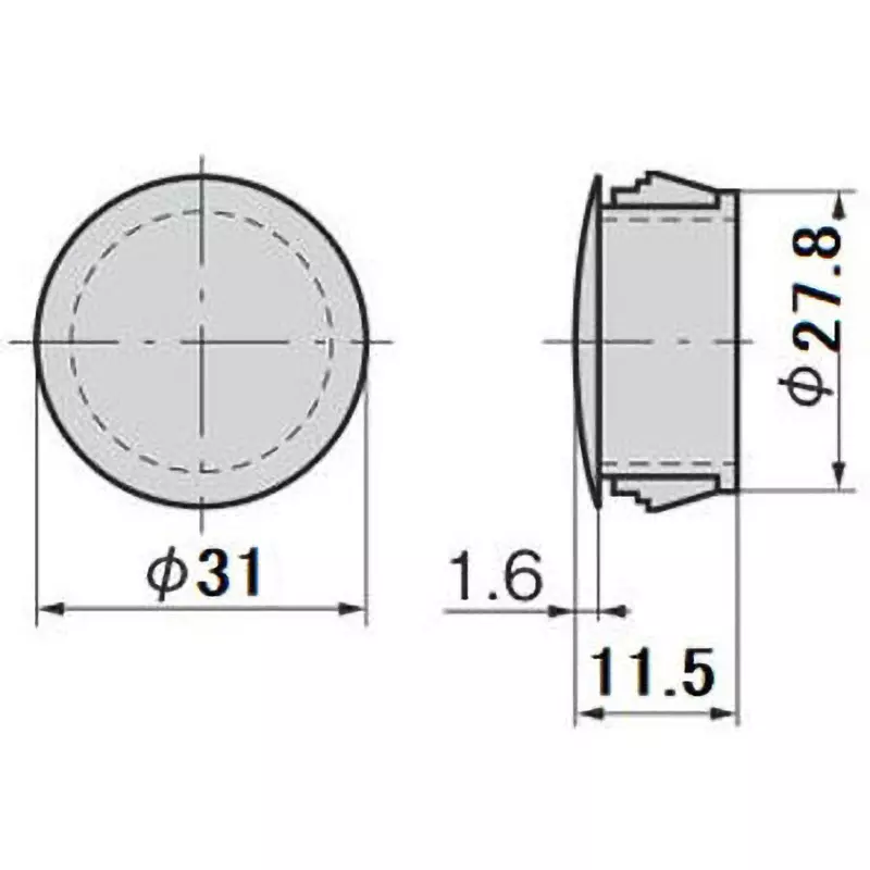 takigen-hole-plug-polyamide-6-pa6-ul94-v-2-black-cp-30n-hp-13-black