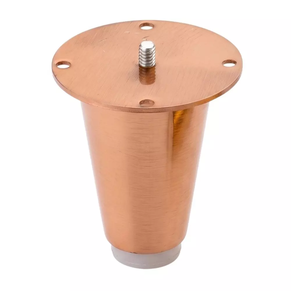 Paras CONE Sofa Leg Stainless Steel 10.16 cm (4 inch) Height Rosegold Finish, NO. 228