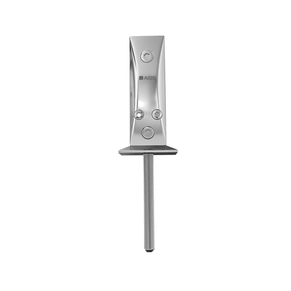 AIDO XL-C 6151 SS Polished Finish Square Spigot Upto 13.52 mm Glass