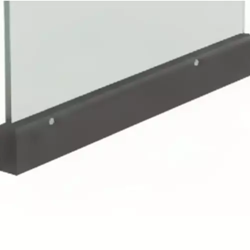 AIDO XL-C Bottom Rait Profile with Accessories Black Anodized 17.52 mm Glass Thickness, XL-C 9357