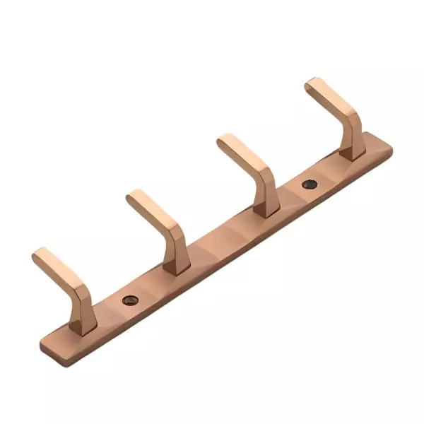 Altitude Cloth Hook 4 Pin Classy Series Metal Body PVD RG/Matt Finish for Bathroom, Kitchen, Bed Room & More