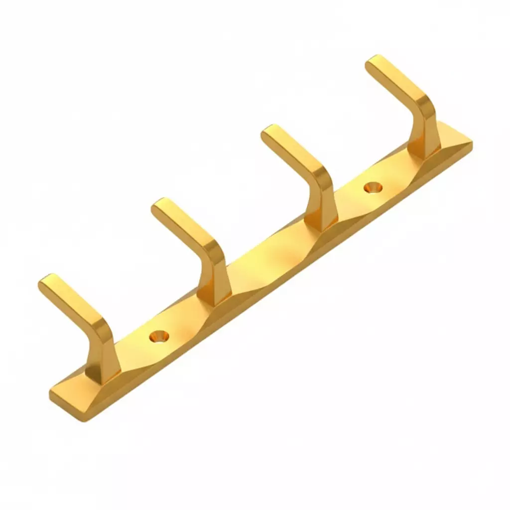 Altitude Cloth Hook 4 Pin Classy Series Metal Body PVD Gold/Matt Finish for Bathroom, Kitchen, Bed Room & More