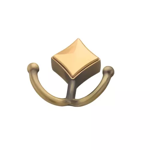 Altitude Cloth Hook Standard Size Metal Body PVD Gold Antique Finish for Sliding Doors, Wardrobes, Cabinets, 901