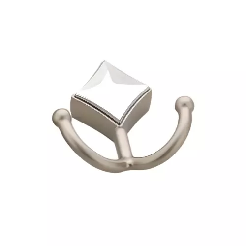 Altitude Cloth Hook Standard Size Metal Body CP/Satin Finish for Sliding Doors, Wardrobes, Cabinets, 901