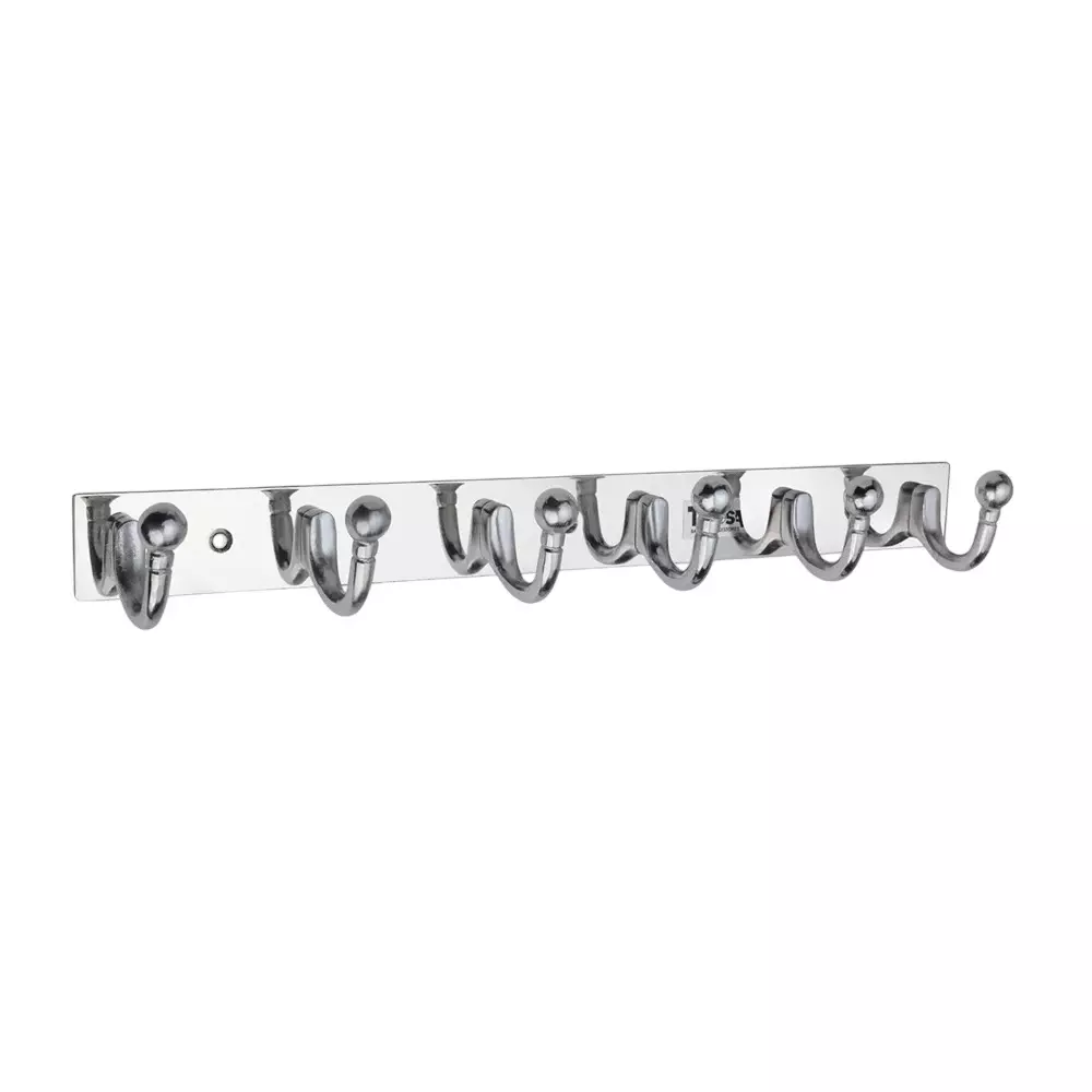 DM Locks Aluminium 6 Points Wall Hook Aesthetic Look Silver-Chrome Finish, SH 6007