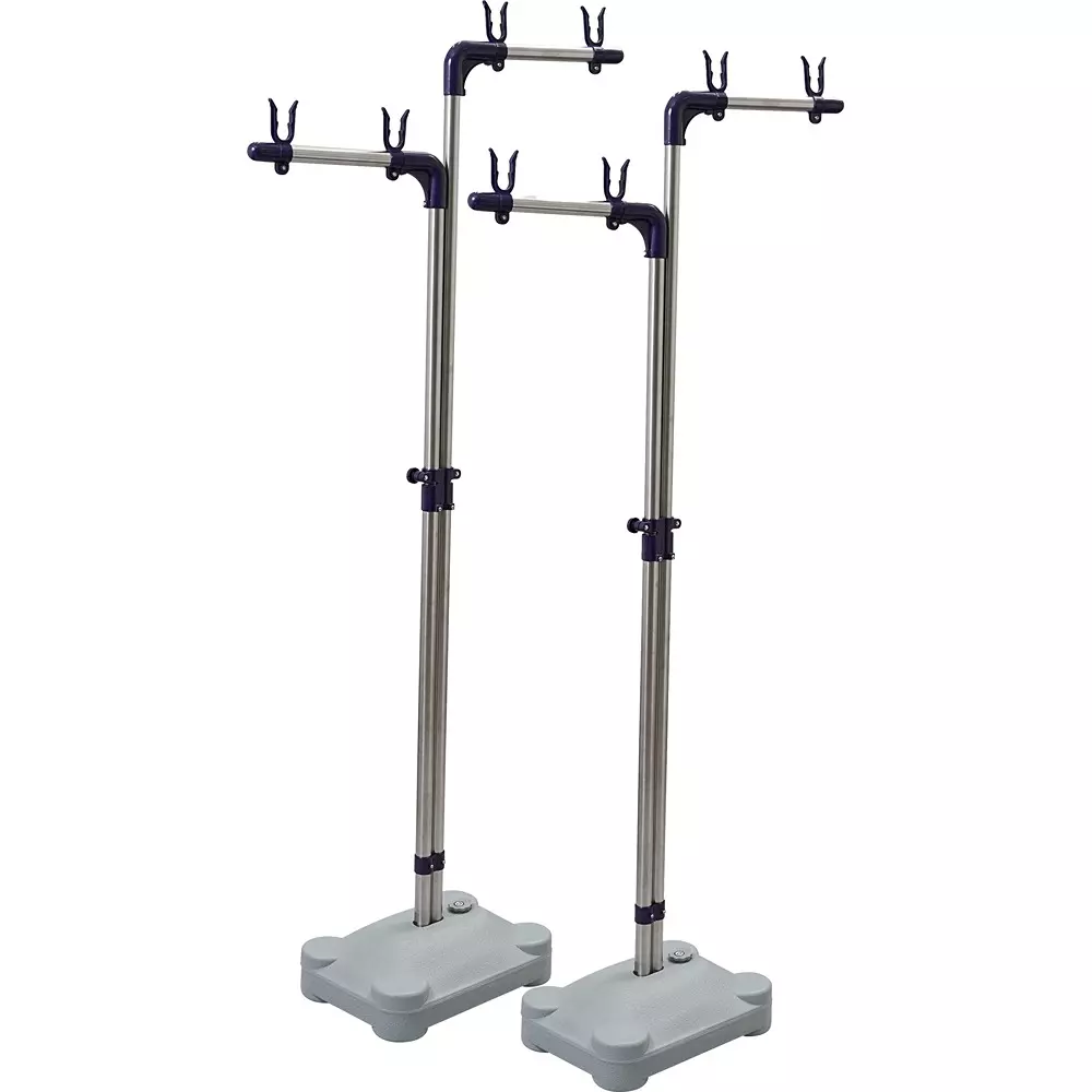 MonotaRO Stainless Steel Clothes Drying Rack With Blow Stand Stainless/Blue, 6541389 (1 Kit)