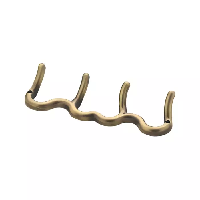 Altitude Cloth Hook 4 Pin Metal Body AB Finish for Sliding Doors, Wardrobes, Cabinets, 1435