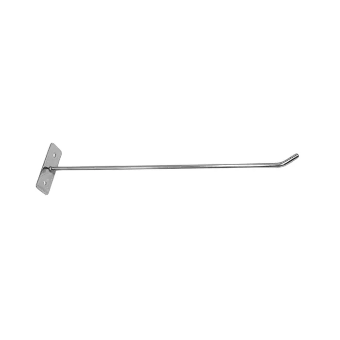 DORIO Wall Display Hook 300 mm Length, 6 mm Thickness Mild Steel Chrome-Plated Finish, DC-140