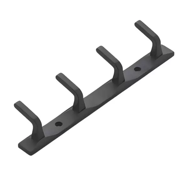 Altitude Cloth Hook 4 Pin Classy Series Metal Body Black/Black Finish for Bathroom, Kitchen, Bed Room & More