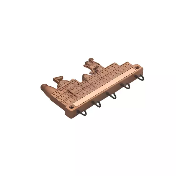 Altitude Cloth Hook Ram Mandir Series Metal Body PVD R.Gold Finish for Bathroom, Kitchen, Bed Room & More