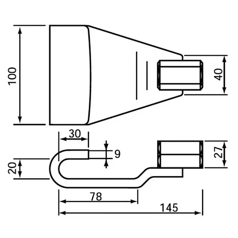 Ktc Drive Shaft Hook Sheet Metal 1.1 Kg Mass 145 mm Hook, AUD4-F1