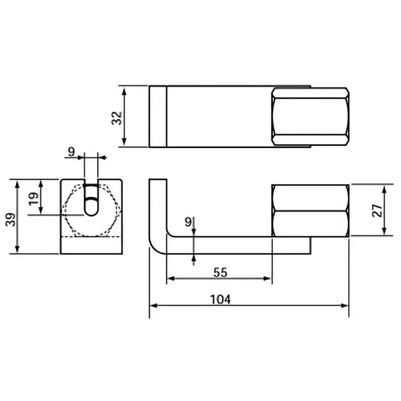 Ktc Drive Shaft Hook Sheet Metal 400 g Mass 104 mm Hook, AUD3-E1-8