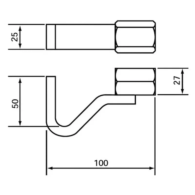 Ktc Drive Shaft Hook Sheet Metal 430 g Mass W9/16-12 Thread, AUD3-B4