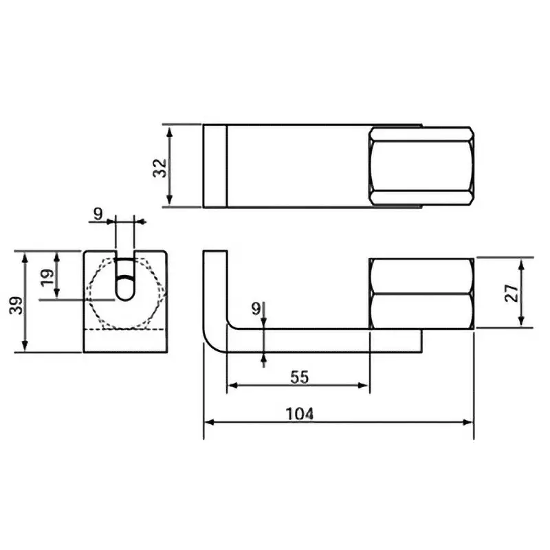 Ktc Drive Shaft Hook Sheet Metal 400 g Mass 104 mm Hook, AUD3-E1-6
