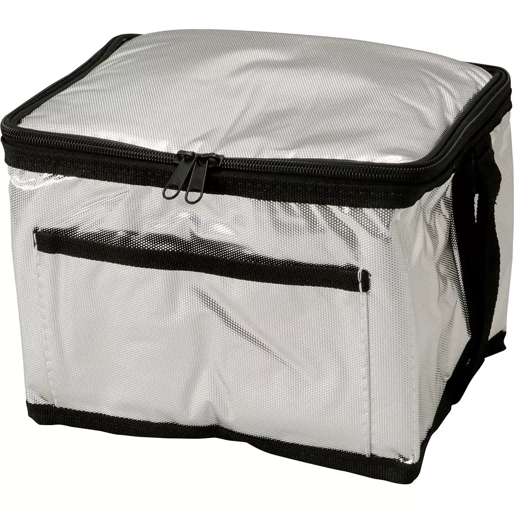 MonotaRO Cooler Bag Made of Aluminum (Body) Silver &amp; Black / (Shoulder Belt) Black About 5 L Capacity, 5L
