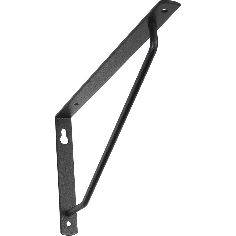 MonotaRO Shelf Support Bracket Made of Steel Black 210x105 mm Nominal Size, Black 210x105