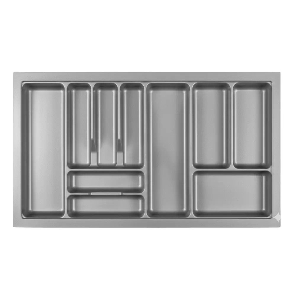 OZONE Cutlery Tray 10 Compartments 830 x 485 x 50 mm Size Rectangular PVC Grey, OK-CT-N 900MM MG