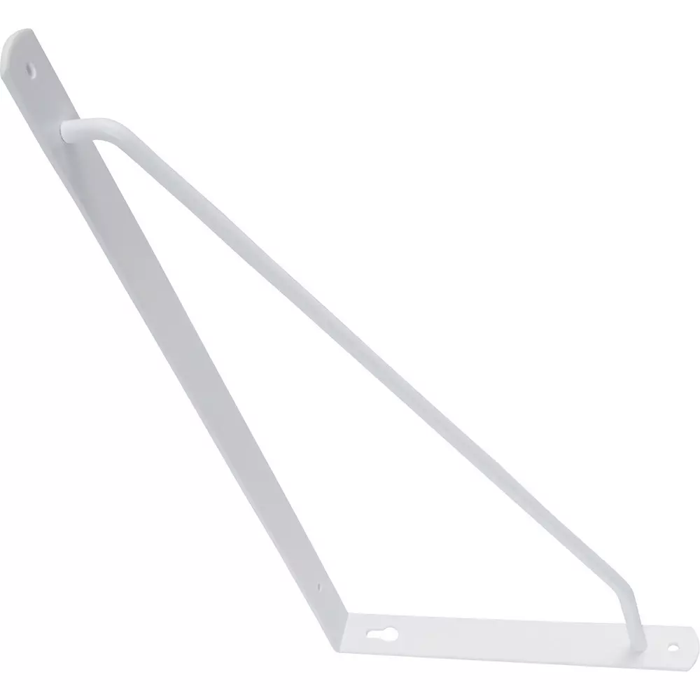 MonotaRO Shelf Support Bracket Made of Steel White 300x150 mm Nominal Size, White 300x150