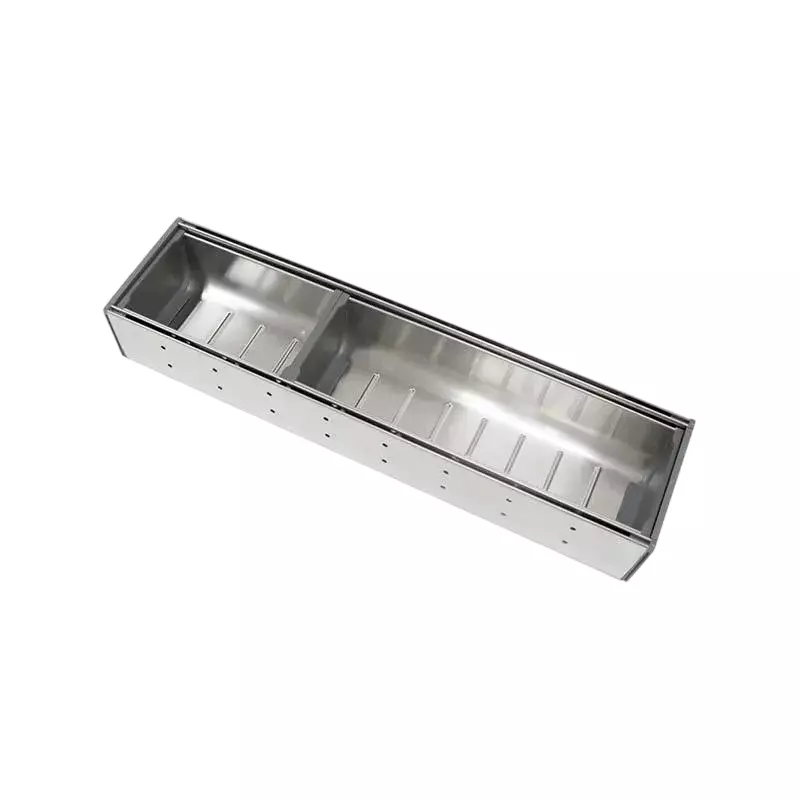 OZONE Cutlery Tray 2 Compartments 103 x 472 x 65 mm Size Rectangular Stainless Steel Silver, OK-CT-SS-01 500MM SSS