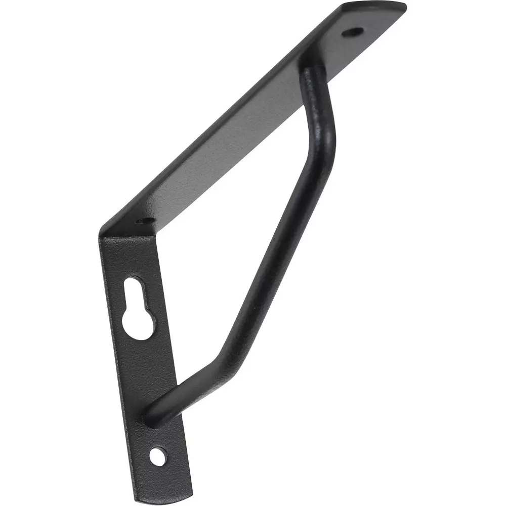MonotaRO Shelf Support Bracket Made of Steel Black 120x60 mm Nominal Size, Black 120x60
