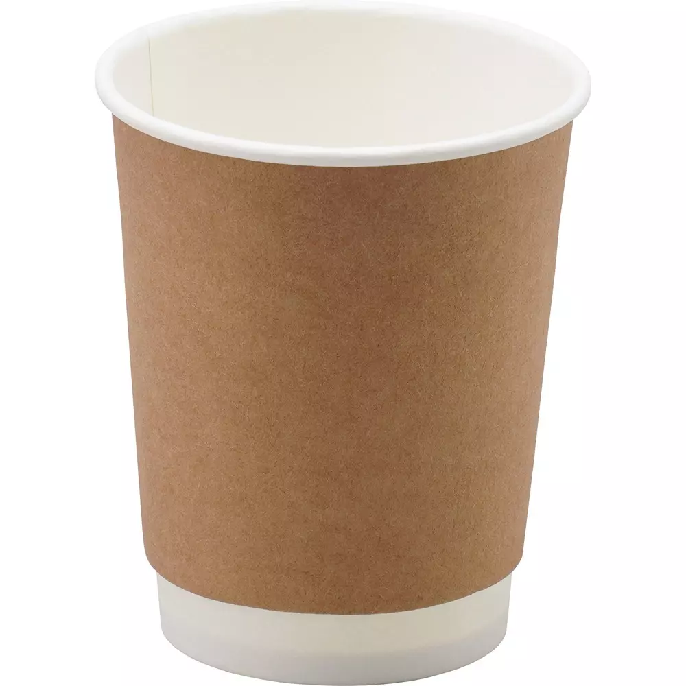 MonotaRO Insulated Double-Walled Paper Cups height 91 mm Bottom Diameter 56.2 Mm Capacity 250.0 mL Top Diameter 79.7 mm, 8oz (Pack of 25 Pcs)