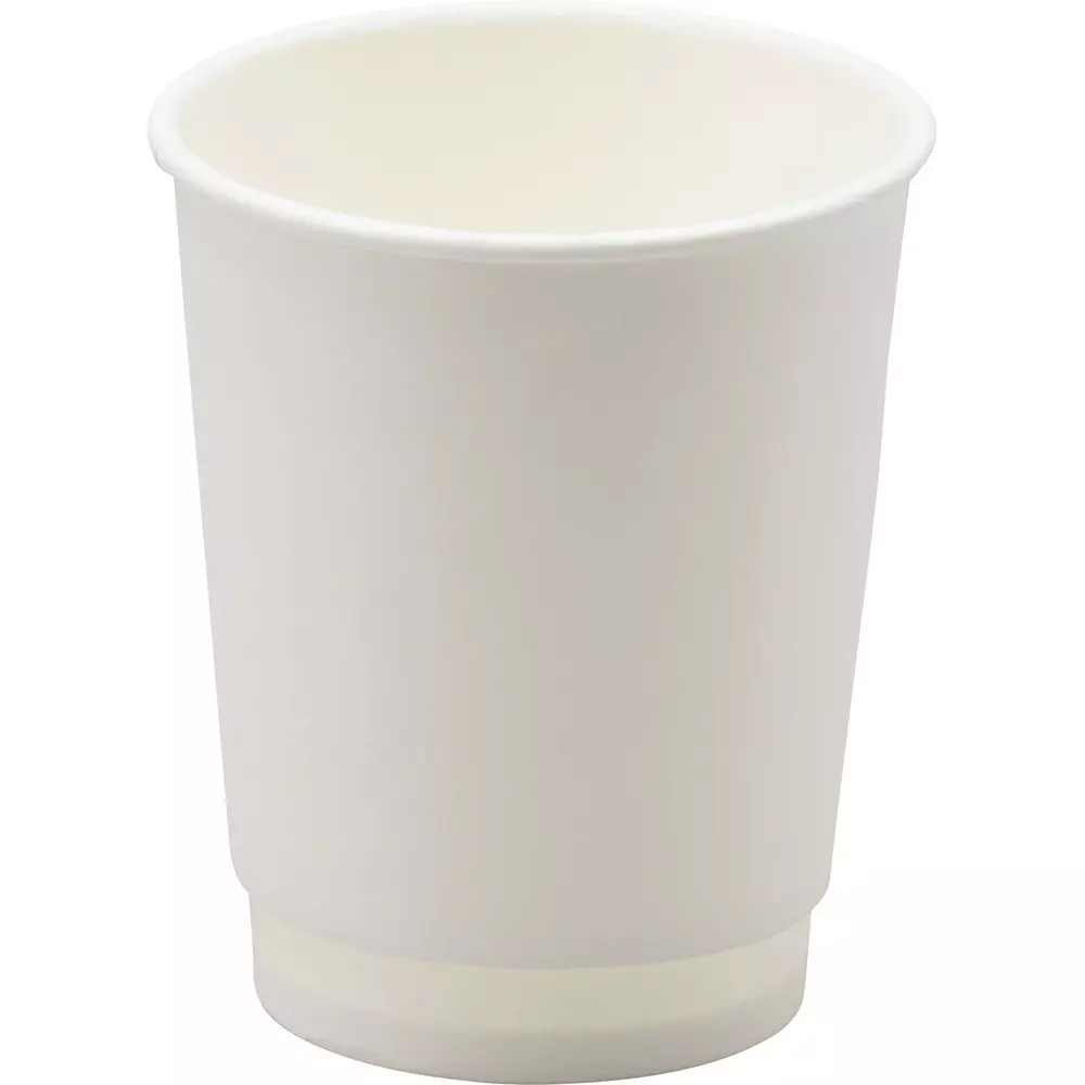 MonotaRO Insulated Double-Walled Paper Cups Bleached kraft paper height 91 mm Bottom Diameter 56.2 Mm Capacity 250.0 mL Top Diameter 79.7 mm, 8oz (Pack of 25 Pcs)