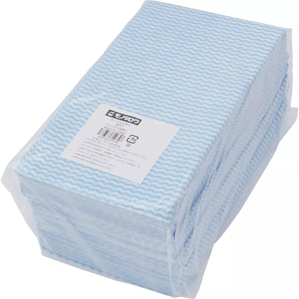 monotaro-table-duster-rayon-polyester-white-blue-about-03-mm-thickness-17976324-pack-of-100-pcs
