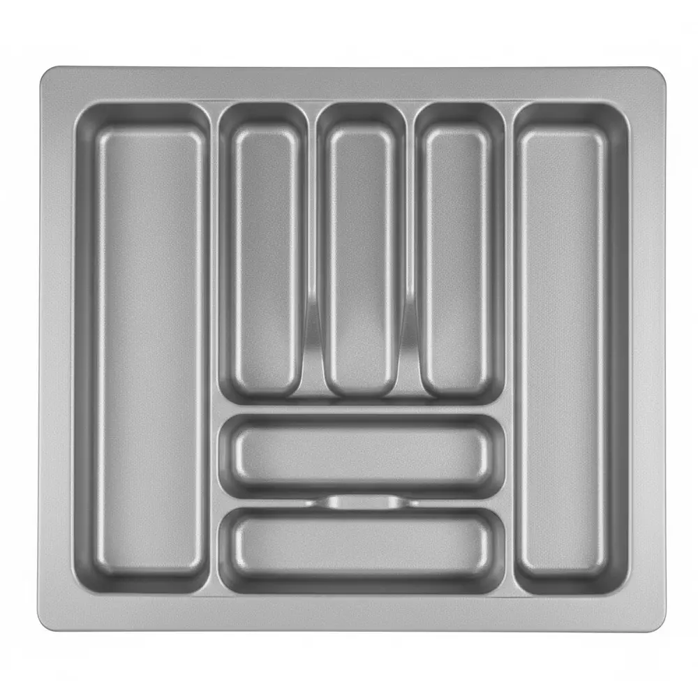 OZONE Cutlery Tray 7 Compartments 530 x 485 x 50 mm Size Rectangular PVC Grey, OK-CT-N 600MM MG