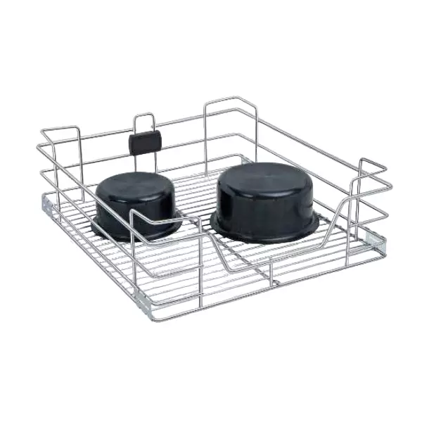 Olive 610x535x150 mm Stainless Steel Silver Pullout Basket, 141 009 038 0
