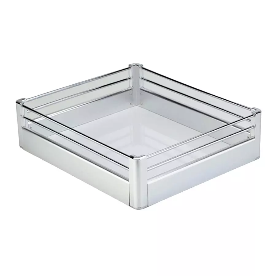 Olive Platinum Series Aluminum Plain Basket, 101 001 (Size: 370x385x130 mm-420x585x90 mm)