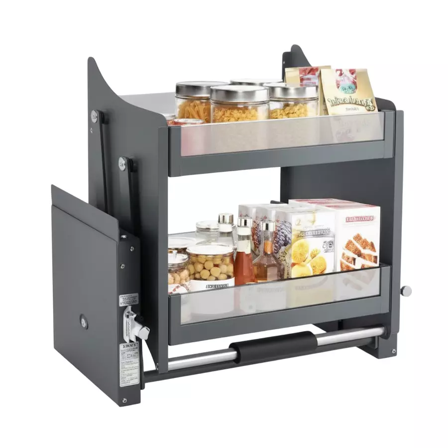 Harrison Elevator/Pull Down Shelf Stainless Steel 900 mm (36 Inch) for Modular Kitchen, 1905