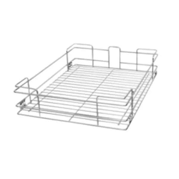 OZONE Speedy Series Plain Basket 530x500x100 mm Corrosion-Resistant Stainless Steel Chrome Finish, OZS-WB-P 21x20x4 CP