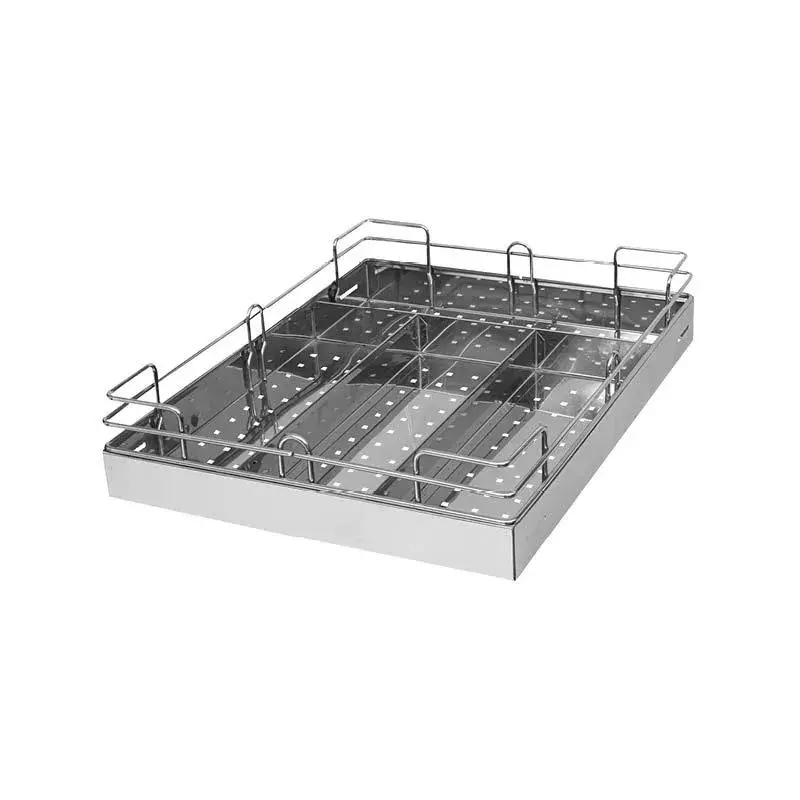 OZONE Speedy Series Perforated Cutlery Basket 530x550x100 mm Stainless Stee Chrome Finish, OZS-WB-C 21x22x4 CP