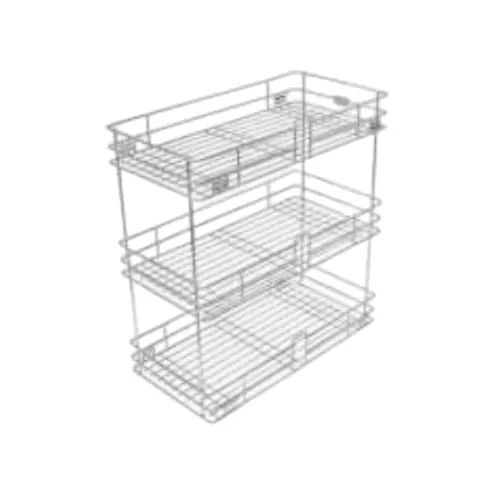 OZONE Speedy Series Bottle Pull-Out Basket 150x450 mm Stainless Steel Chrome Finish, OZS-W-BPO-3S 150x450 mm CP