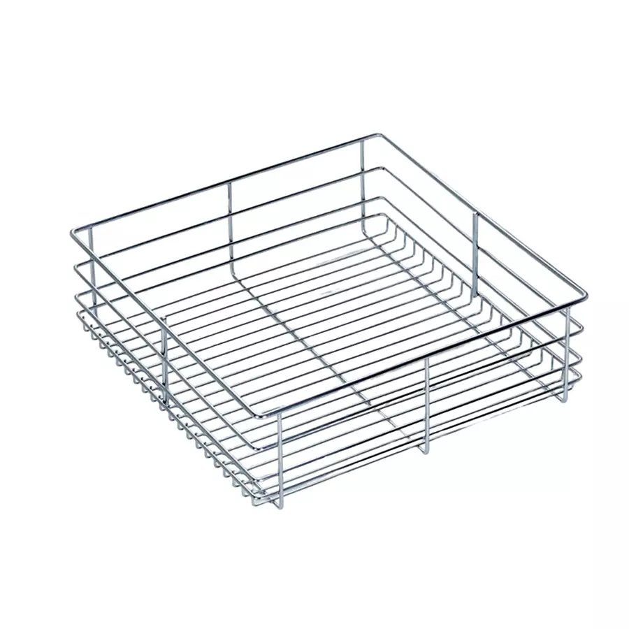Olive Gold Series 370x385x100 mm SS.304 Grade Stainless Steel Plain Basket, 121 001 007 0