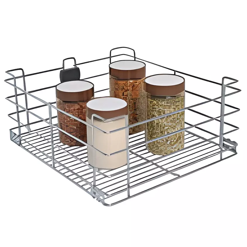 Olive Pearl Series SS.202 Grade Stainless Steel Plain Basket, 141 001 (Size: 228x485x130 mm-304x585x90 mm)