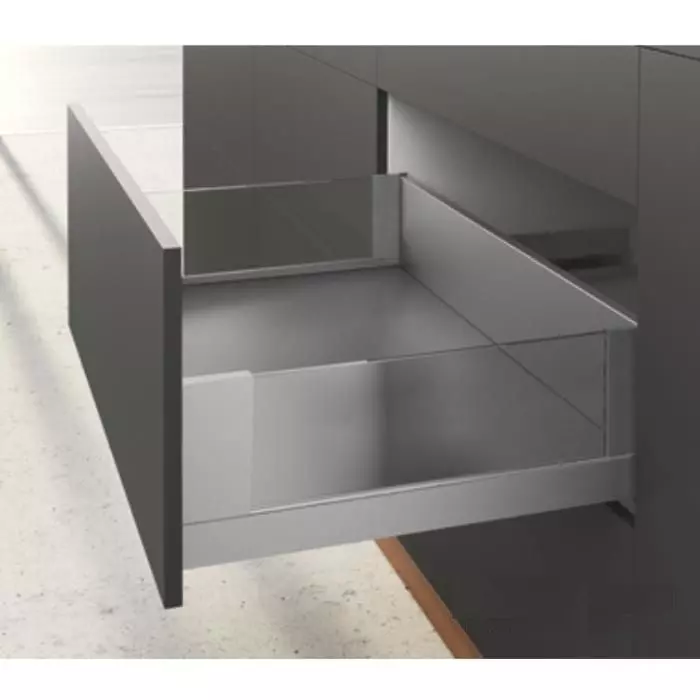 Hettich Linear Drawer System AvanTech YOU Silver 450 mm NL, 187 mm Height, 30 Kg Load Capacity, 9343266
