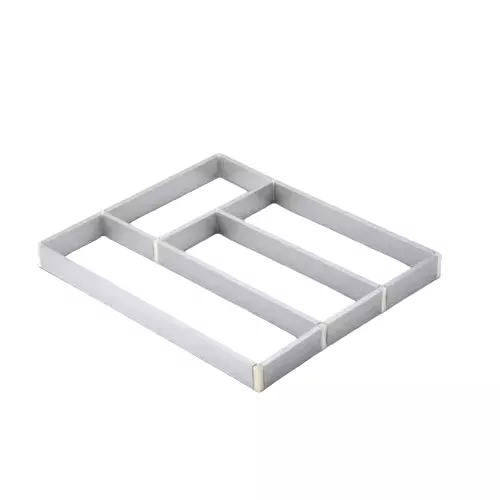 Olive Drawell Box Series Silver Aluminum Cutlery Tray, 551 520