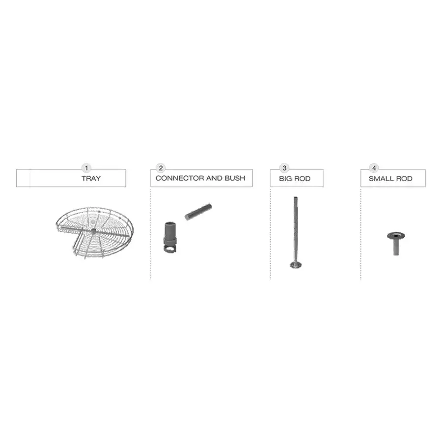Godrej Carousel Corner Unit Stainless Steel 650 mm (26 inch), 6178