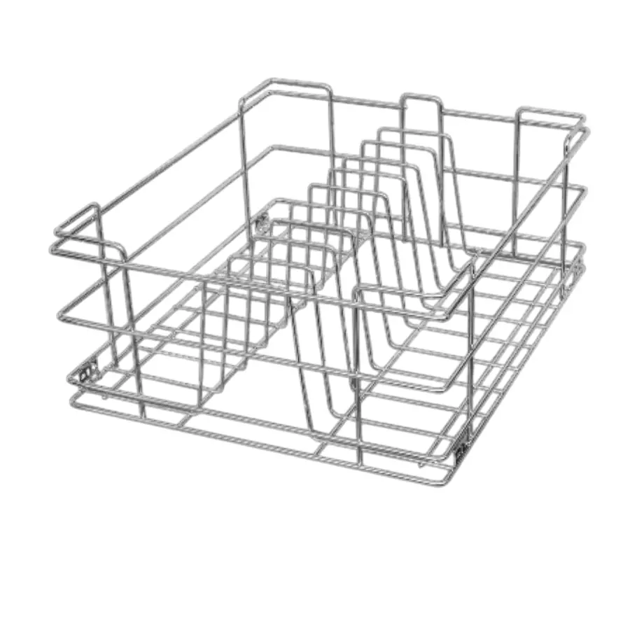 OZONE Speedy Series Thali Basket with Prefixed Insert 479x450x200 mm Stainless Stee Chrome Finish, OZS-WB-TH 19x18x8 CP